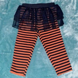 Carter’s Halloween 🎃 Black & Orange Striped Tutu Leggings